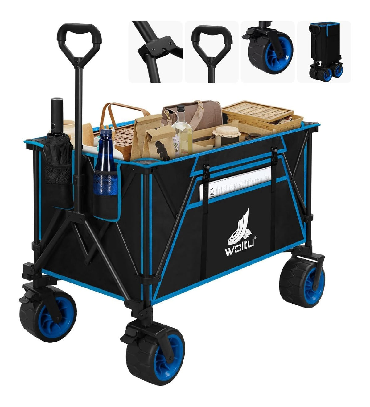 carrello semplice pieghevole puo per giardino, Carrelli e vagoni 240L 120kg