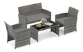 Design Elegante Rattan Realizzato Set da conversazioni