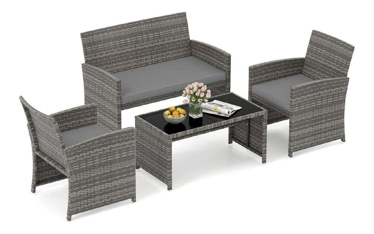 Design Elegante Rattan Realizzato Set da conversazioni