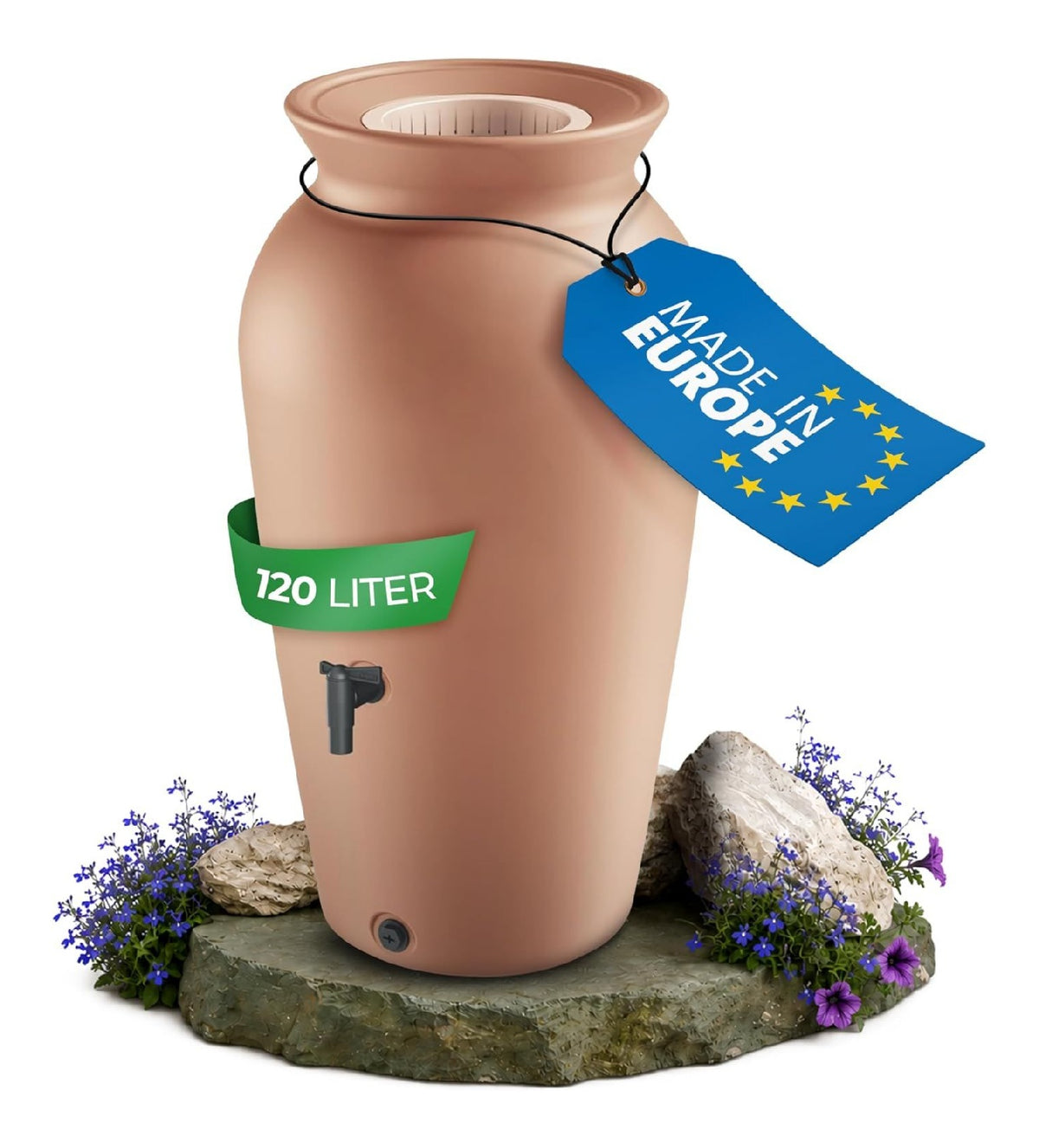 ACQUA PIOVANA Riempi serbatoio per giardino, Bidoni raccogli pioggia 90 cm 49 cm