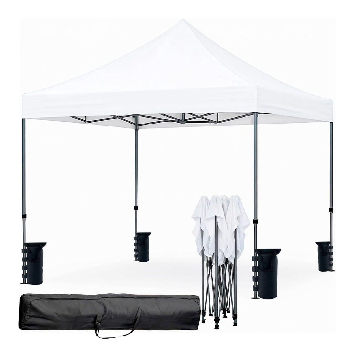 Gazebo per uso esterno ACCIAIO telaio pieghevole fisarmonica 30 mm
