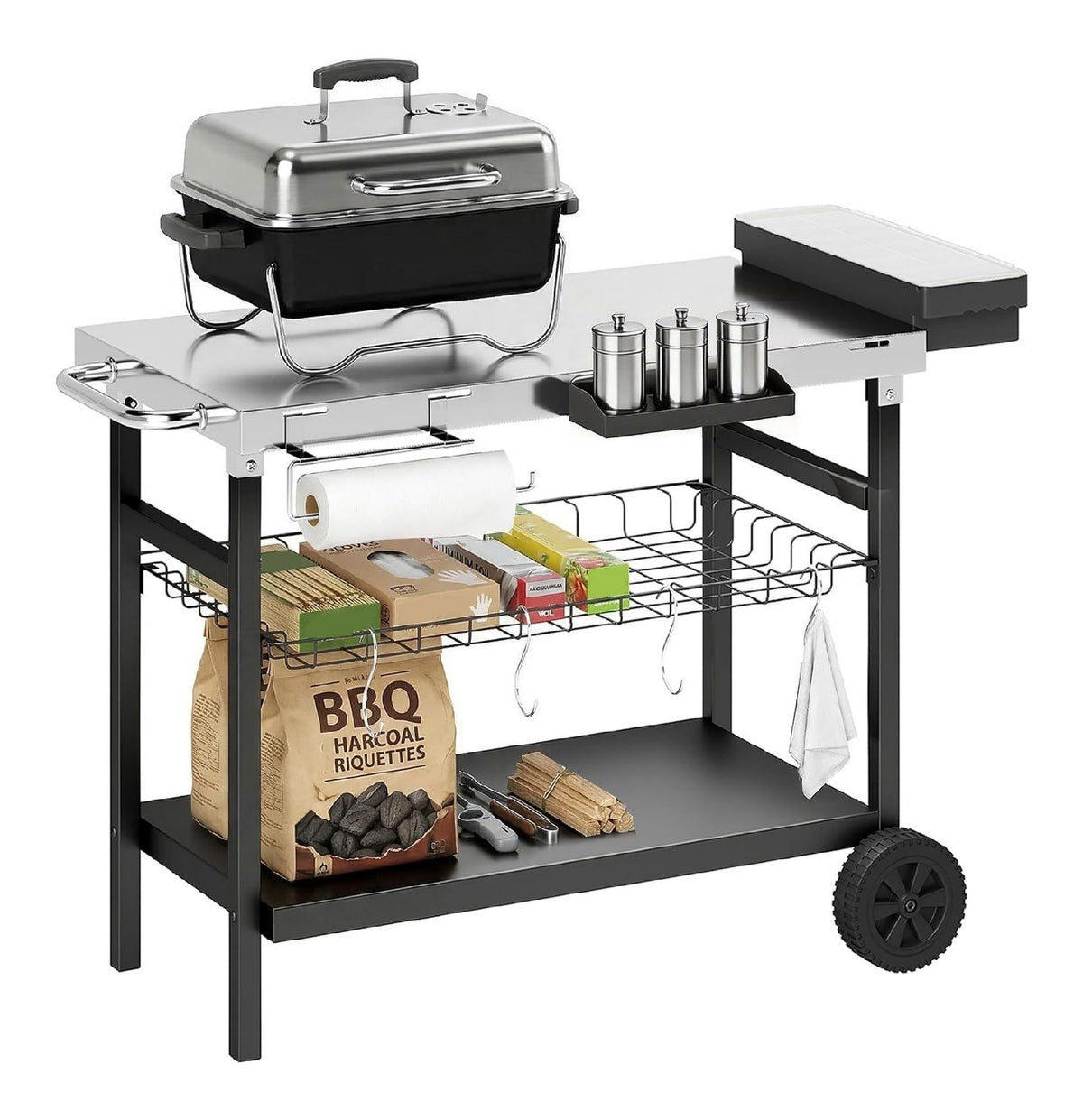 ACCIAIO carrello barbecue dotato Carrelli