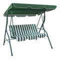 Verde Righe Tetto Reclinabile Dondoli coperti 5 cm 173 Cm