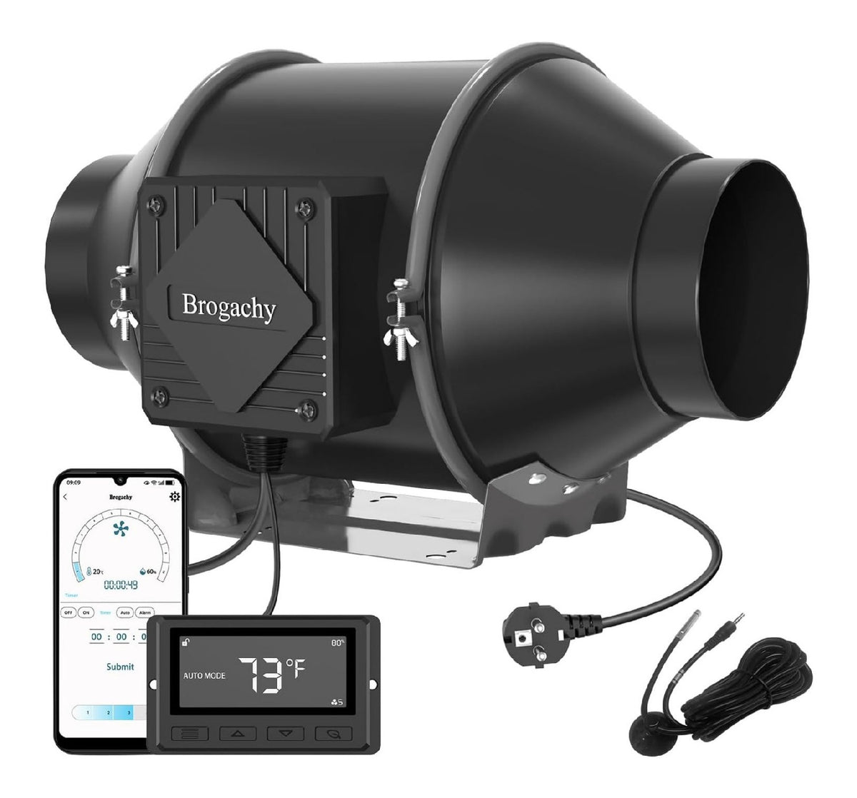 APP Controller intelligente Trifase Apparecchiature di ventilazione 2,5 m 100mm