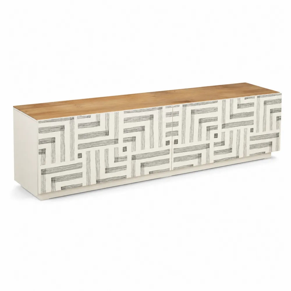 Mobile TV in Legno MDF e Compensato con Design Geometrico 18