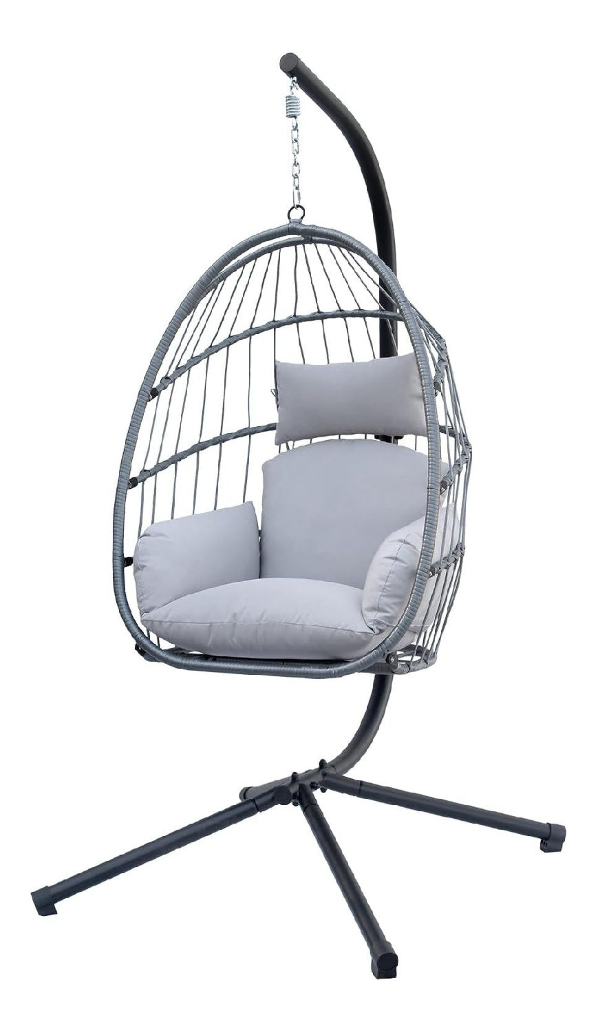 Grigio chiaro SEDIA PENSILE Sedie a dondolo 130 KG 66 Cm