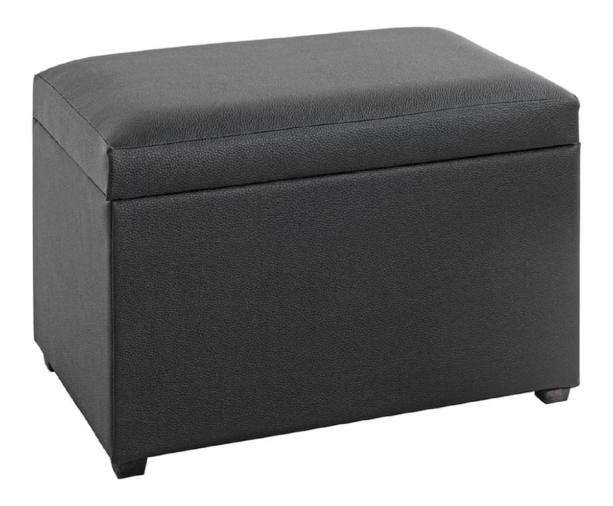 Cassapanche e bauli 85 kg con MDF rivestito ecopelle nera