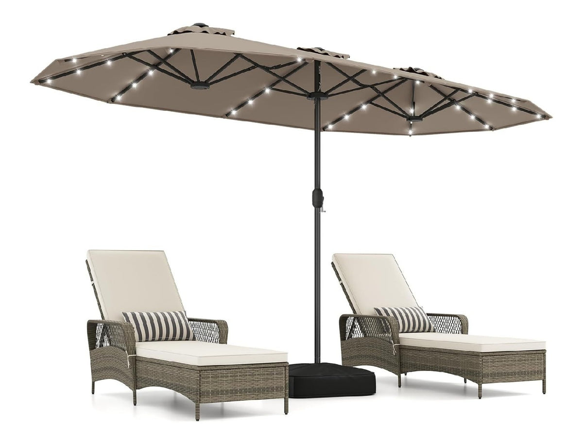 Ombrellone Giardino Doppio nostro per giardino, Ombrelloni 200 cm 400 x 200 cm