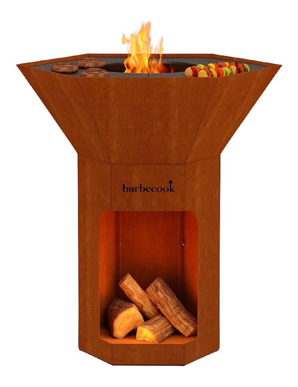 Riunitevi attorno fuoco godetevi Barbecue a legna 101 cm 91x91 cm
