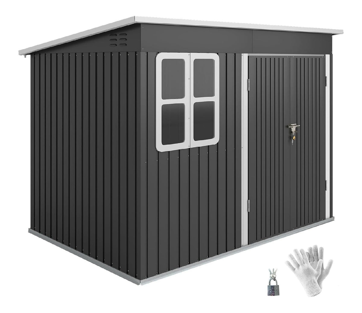 Ampio spazio Questo capanno per giardino, Casette da giardino 260 cm 177 cm
