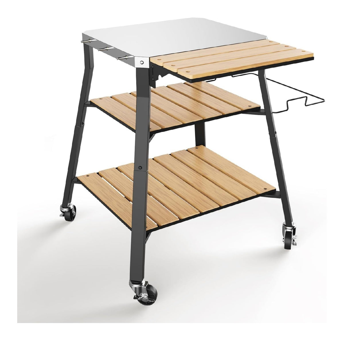 Carrello barbecue tavolo forno per giardino, Carrelli 57 cm 50 cm