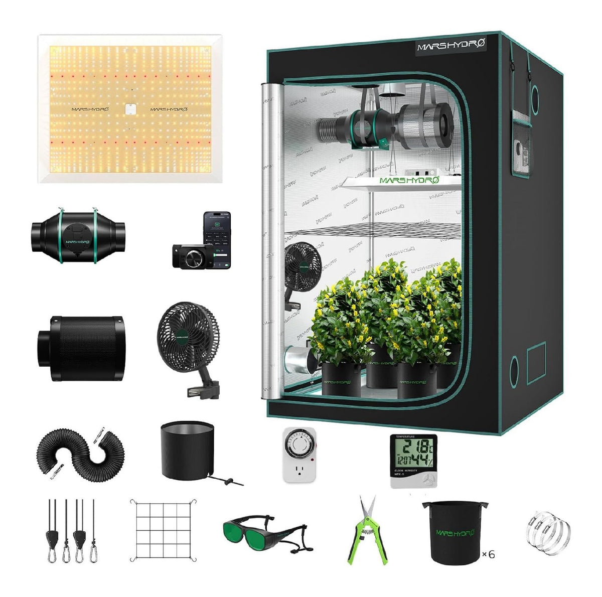 sistema completo kit tenda per giardino, Impianti per coltivazione indoor 0,8 mm 70 kg