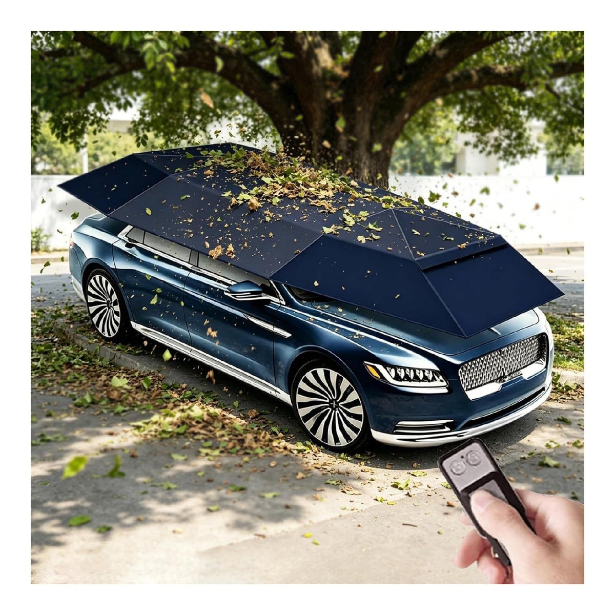 Ombrello automatico telecomando Niente per giardino, Coperture complete per auto 50 kg 2,3 m
